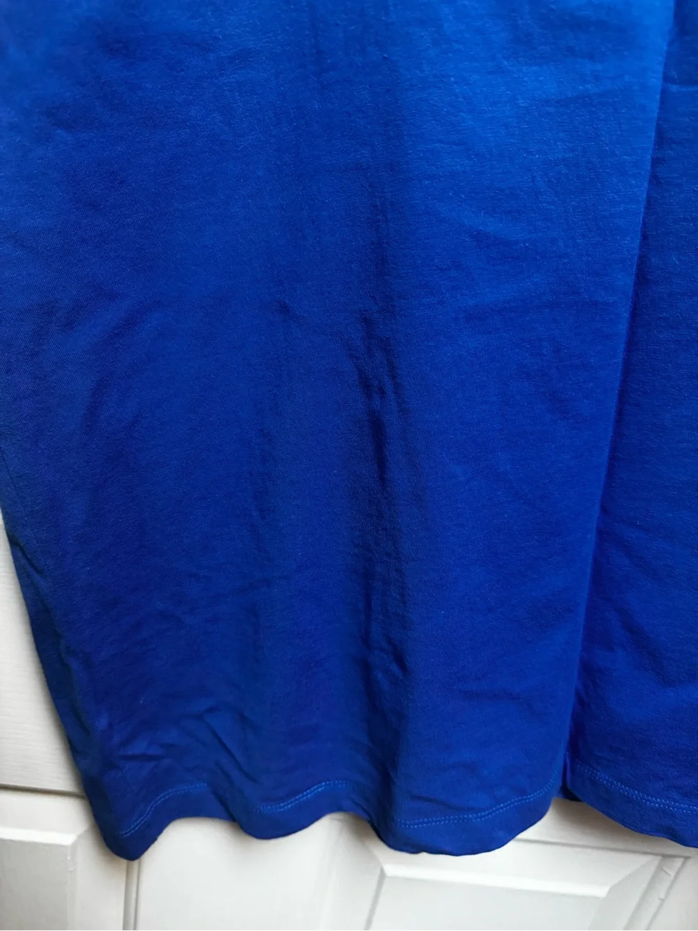 Nike NWT Swoosh Embroidered Black Logo on Royal Blue Tee Shirt Mens XL